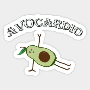 Funny Workout Journals, Shirts, Mugs & Other Products: Avocado Funny AvOcardio Workout Fitness Food Lover Gifts Sticker